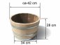 Preview: Holzfass 25 Liter, Kastaniefass 1/2 50 Liter