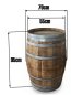 Preview: Holzfass 225 Liter medium, Wasserfass