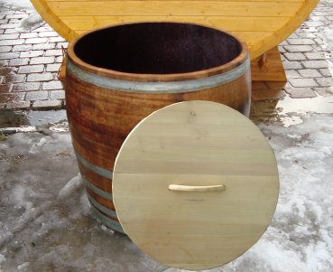 Preview: Holzfass 240 Liter abgeschiffen und geölt ,  2/3 von  300 Liter Weinfass