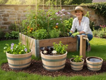 Preview: Holzfass 25 Liter, Kastaniefass 1/2 50 Liter