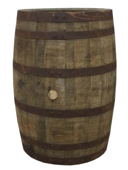 gebrauchtes Whiskyfass geschlossen Stehtisch