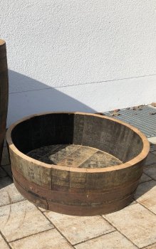 Holzfass 45 Liter, gebrauchtes Whiskyfass 1/3 Schnitt
