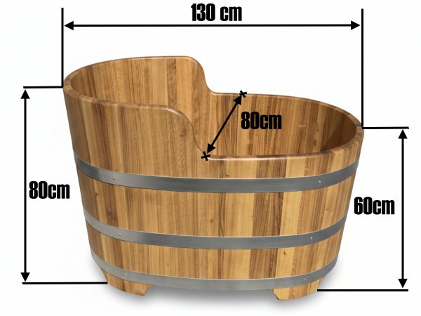 Zeitlose Eleganz: Die Holzbadewanne „Nostalgie“ aus massiver Robinie