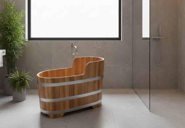 Zeitlose Eleganz: Die Holzbadewanne „Nostalgie“ aus massiver Robinie