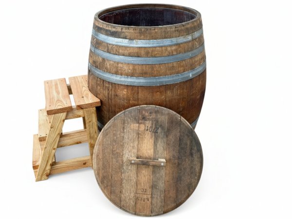 Saunatauchbecken Eisbad 400 LiterTauchbecken Weinfass Tauchbottich