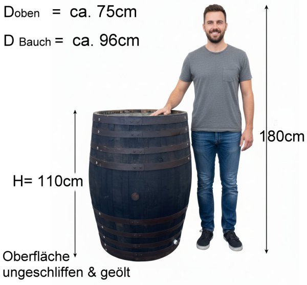 Tauchbecken Whiskyfass 600 Liter Tauchbottich Saunatauchbecken