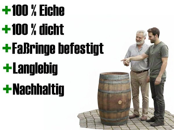 Holzfass 225 Liter hell, Wasserfass