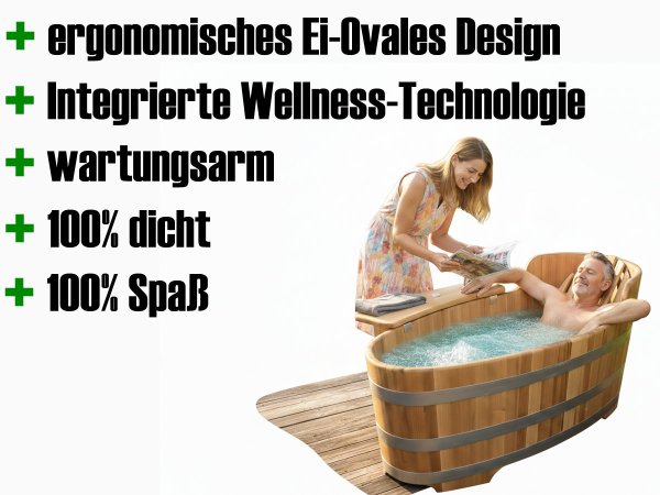 Holzbadewanne - AIBLINGER MOORWANDL- mit Whirl Anlage