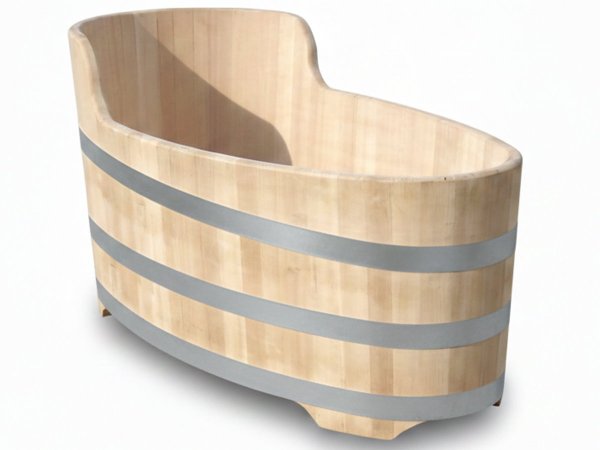 Holzbadewanne Aiblinger Moorwandl 1 Person Liegebadewanne natur
