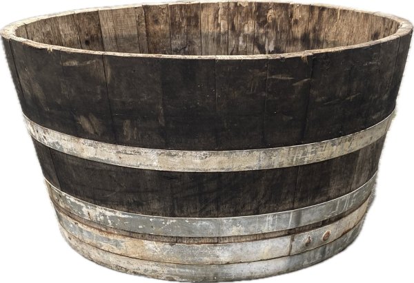 Holzfass 100 Liter dunkel, Wasserfass 1/2 225 Liter