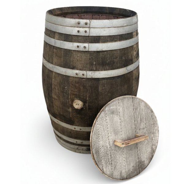 Holzfass 225 Liter dunkel, Wasserfass